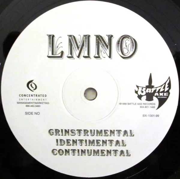 Album cover for Grin And Bear It / Identification / Continue To by LMNO (2)