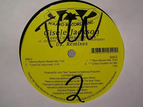 Gisele Jackson - Love Commandments (UK Remixes) - 1997 - Garage House, Speed Garage - Waako Records - Vinyl 2x 12", 33 ⅓ RPM