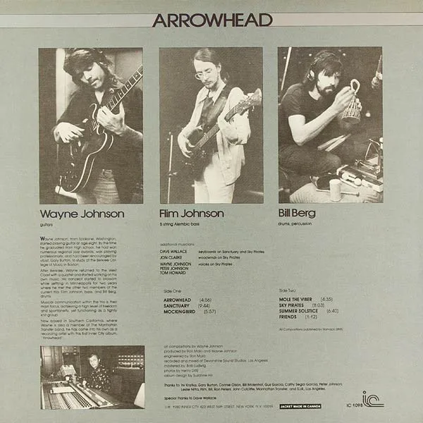 Album cover for Arrowhead by Wayne Johnson Trio