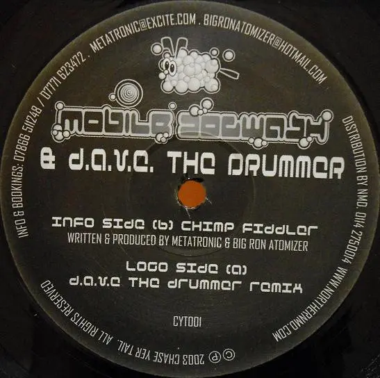 Mobile Dogwash - Chimp Fiddler, Electronic, Acid, Techno, 2004 - Chase Yer Tail, UK, Vinyl 1x 12"