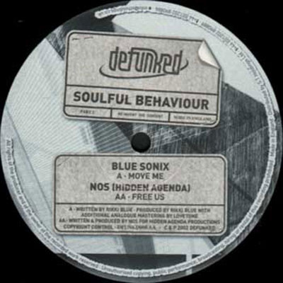 Blue Sonix / NOS - Soulful Behaviour Part 2, Electronic, Drum n Bass, 2002 - Defunked, UK, Vinyl 1x 12"