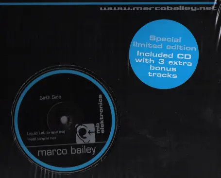 Marco Bailey - Liquid Lab, Electronic, Minimal, Techno, Tribal, 2002 - MB Elektronics, Belgium, Vinyl 1x 12"