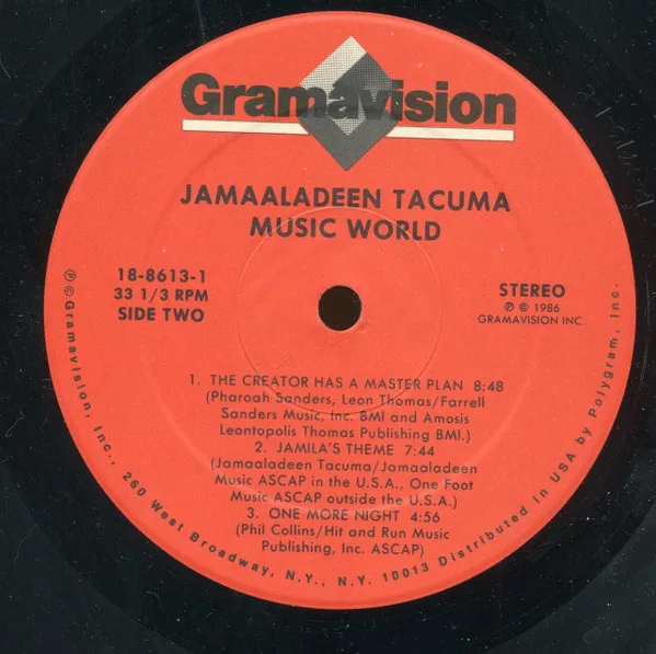 Album cover for Music World by Jamaaladeen Tacuma