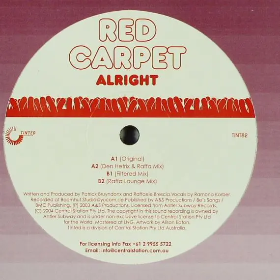 Album cover for Alright by Red Carpet
