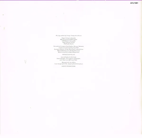 Album cover for Flick Of The Switch by AC/DC