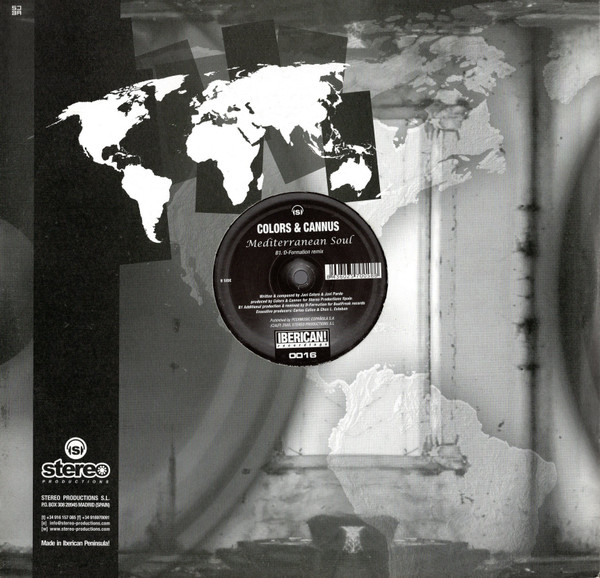 Colors & Cannus - Mediterranean Soul, Electronic, Progressive House, Tech House, 2005 - Iberican! Recordings, Spain, Vinyl 1x