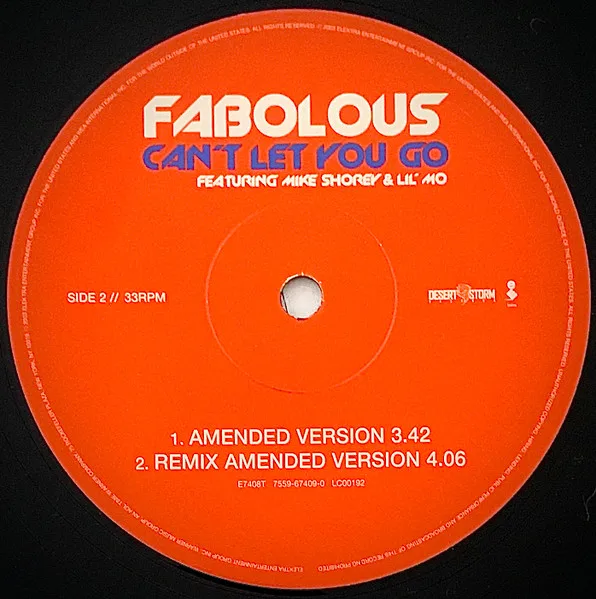 Album cover for Can't Let You Go by Fabolous