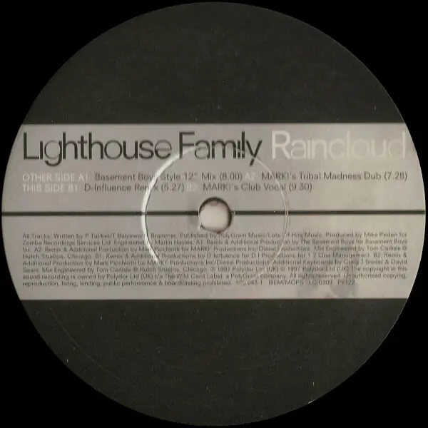 Album cover for Raincloud by Lighthouse Family
