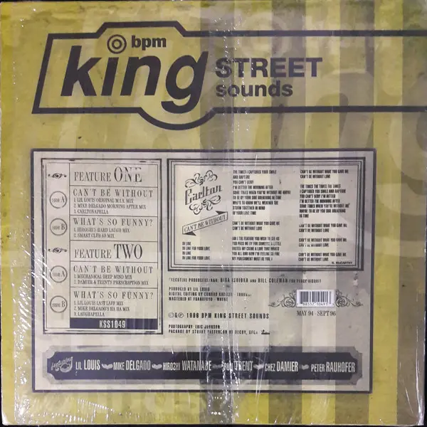 Carlton - Lovetime, Electronic, Deep House, Hard House, House, Progressive House, Techno, 1996 - BPM King Street Sounds, US, 