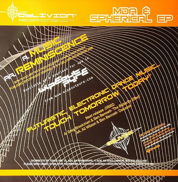 MDA & Spherical - MDA & Spherical EP, Electronic, Hard Trance, 2006 - Oblivion Recordings (2), UK, Vinyl 1x 12", EP