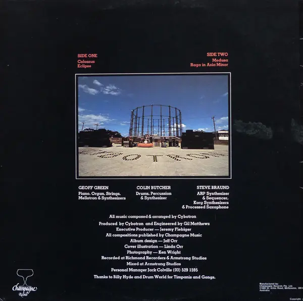 Cybotron (2) - Colossus, Electronic, Rock, Psychedelic Rock, Space Rock, 1978 - Champagne Records (3), Australia, Vinyl 1x LP