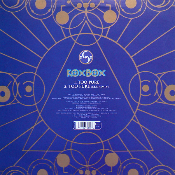 Koxbox - Too Pure - 1997 - Goa Trance - Blue Room Released - Vinyl 1x 12"