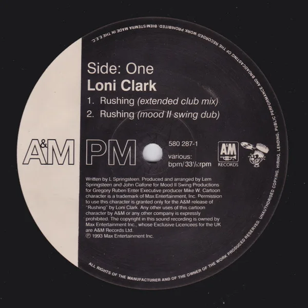 Album cover for Rushing (Original And CJ Mackintosh Mixes) by Loni Clark