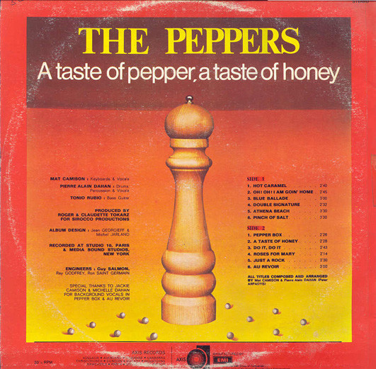 Peppers, The - A Taste Of Pepper, A Taste Of Honey - 0 - Disco, Pop Rock, Space Rock - Axis (3) - Vinyl 1x LP