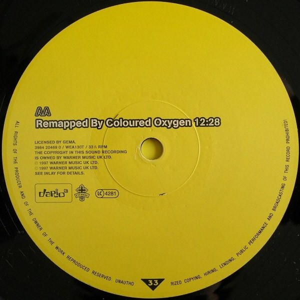 Dario G - Sunchyme, Electronic, Trance, 1997 - Eternal, UK & Europe, Vinyl 1x 12", Single, 33 ⅓ RPM