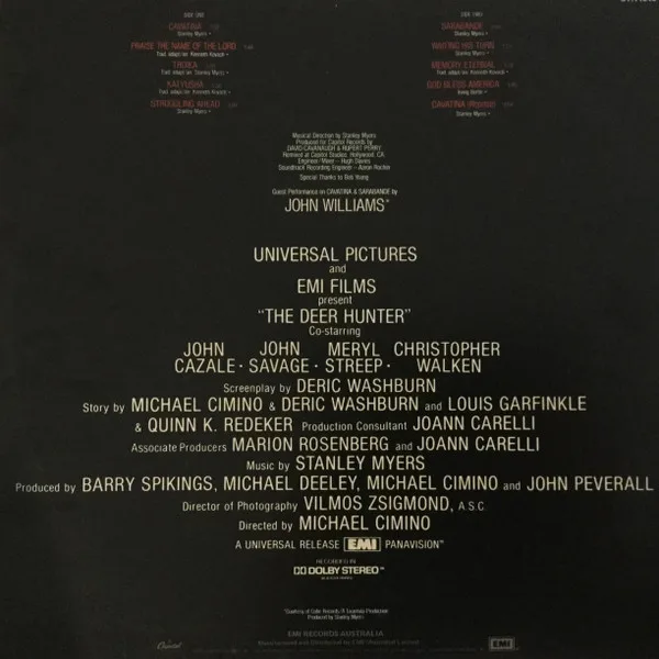 Album cover for The Deer Hunter (Original Motion Picture Soundtrack) by Various