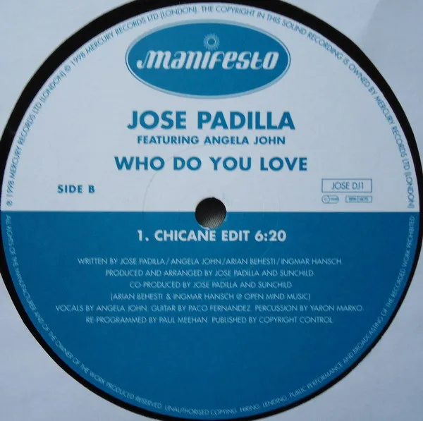 Album cover for Who Do You Love by José Padilla Featuring Angela John