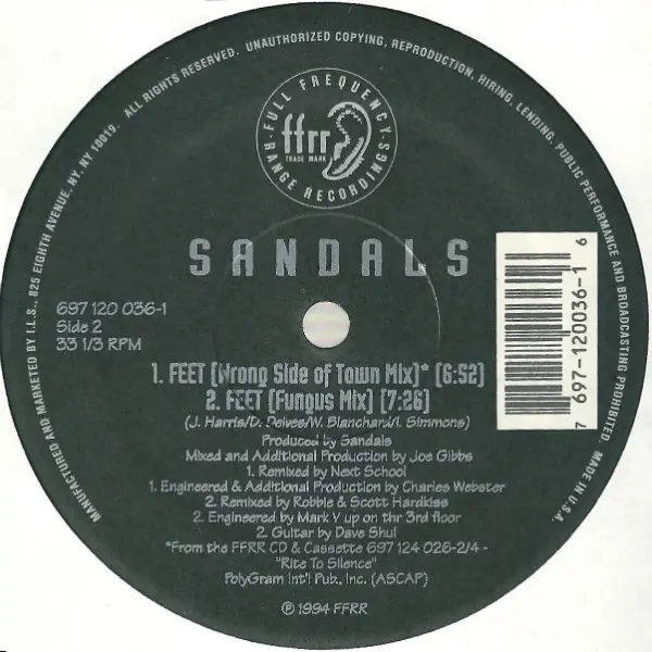 Album cover for Feet by Sandals