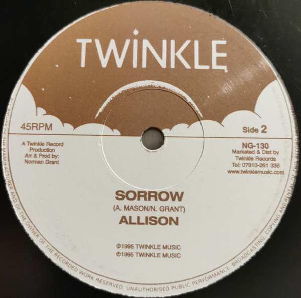 Allison (9) - Show I The Way / Sorrow, Reggae, Dub, Roots Reggae, Twinkle Music, UK, Vinyl 1x 12", 45 RPM, Repress