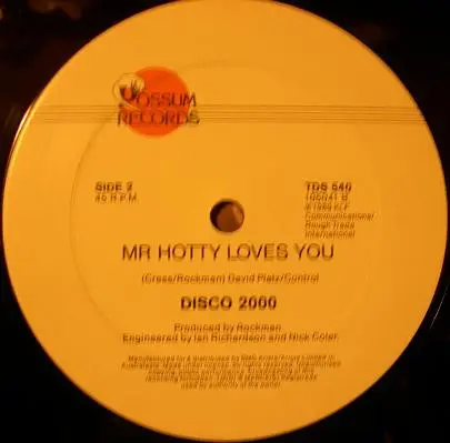 Disco 2000 - Uptight (Everything's Alright), Electronic, Disco, Synth-pop, 1989 - Possum Records, Australasia, Vinyl 1x 12", 