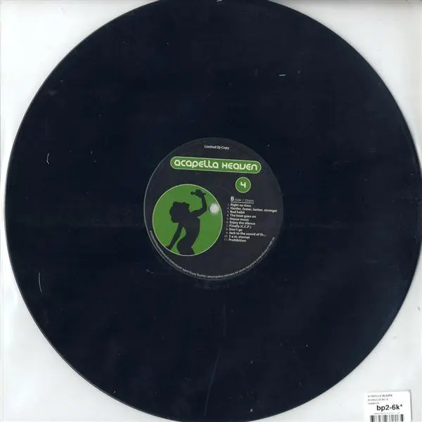 Various - Acapella Heaven Vol. 4, Electronic, House, 2007 - Not On Label, Germany, Vinyl 1x 12", 33 ⅓ RPM, Limited Edition, U