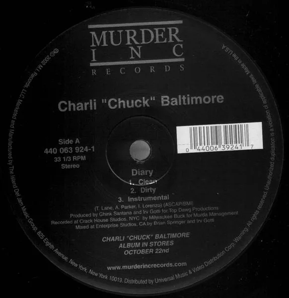 Album cover for Diary / No One Does It Better by Charli Baltimore
