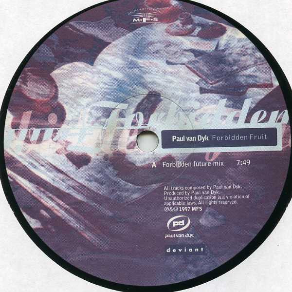 Paul van Dyk - Forbidden Fruit, Electronic, Trance, 1997 - Deviant Records, Europe, Vinyl 1x 12"