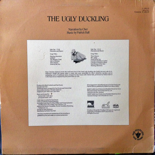 Album cover for The Ugly Duckling by Hans Christian Andersen, Cher, Patrick Ball