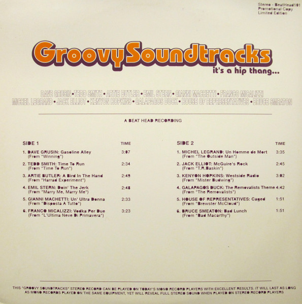 Various - Groovy Soundtracks It's A Hip Thang... - 0 - Soundtrack - Beat Head - Vinyl 1x LP, Compilation, Limited Edition, Pr