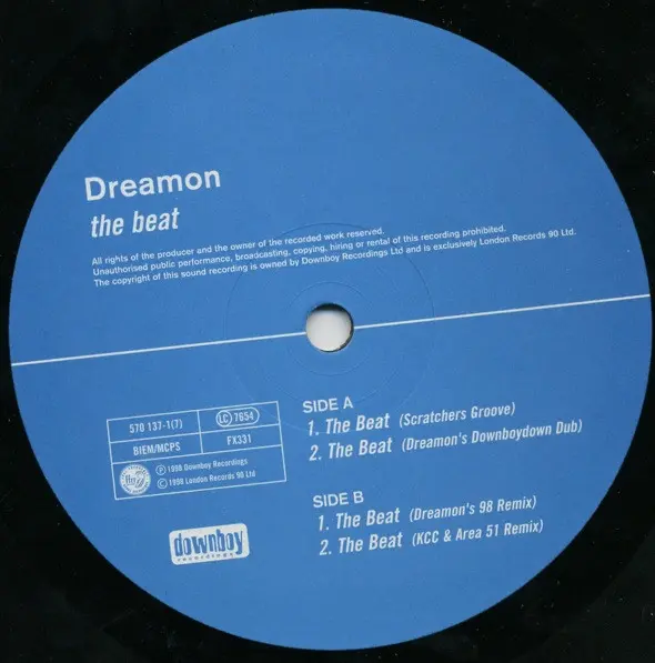 Dreamon - The Beat, Electronic, Big Beat, Deep House, House, Speed Garage, UK Garage, 1998 - Downboy Recordings, FFRR, UK, Vi