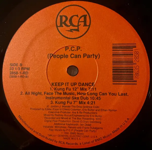 P.C.P. (People Can Party) - Keep It Up Dance, Electronic, House, 1991 - RCA, US, Vinyl 1x 12", 33 ⅓ RPM