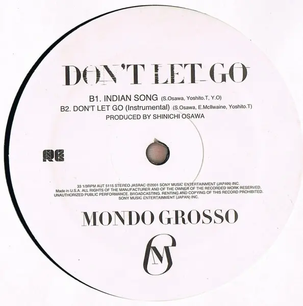 Mondo Grosso - Don't Let Go, Electronic, Acid Jazz, Jazzdance, 2001 - Real Eyes, Japan, Vinyl 1x 12"