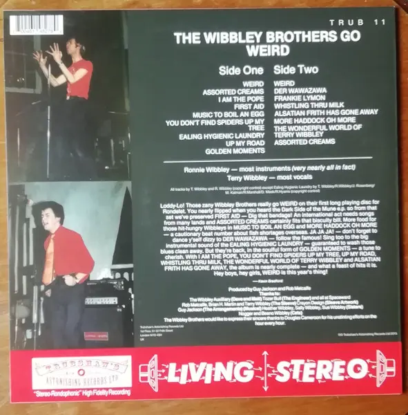 Wibbley Brothers, The - Go Weird, Electronic, Rock, Experimental, New Wave, 2015 - Trubshaws Astonishing Sounds, UK, Vinyl 1x