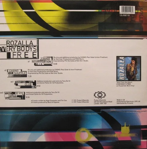 Album cover for Everybody's Free [Remixed By Ca$ino (Paul Gotel & Aron Friedman) And Tony De Vit] by Rozalla