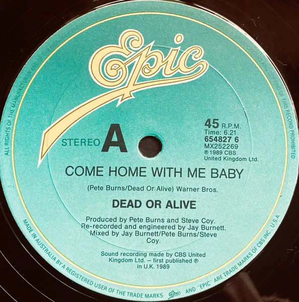 Album cover for Come Home With Me Baby by Dead Or Alive