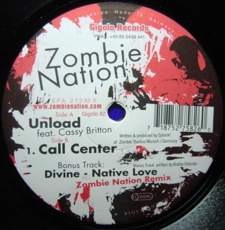 Zombie Nation - Unload, Electronic, Disco, Electro, Techno, 2002 - International Deejay Gigolo Records, Germany, Vinyl 1x 12"