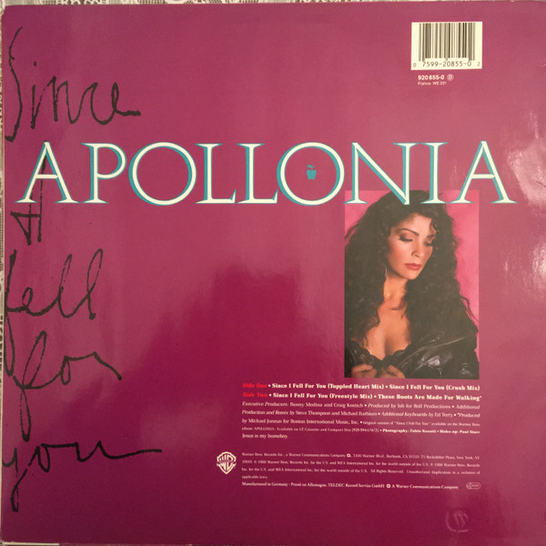 Apollonia - Since I Fell For You, Electronic, Dance-pop, Hi NRG, 1988 - Warner Bros. Records, Europe, Vinyl 1x 12", Maxi-Sing