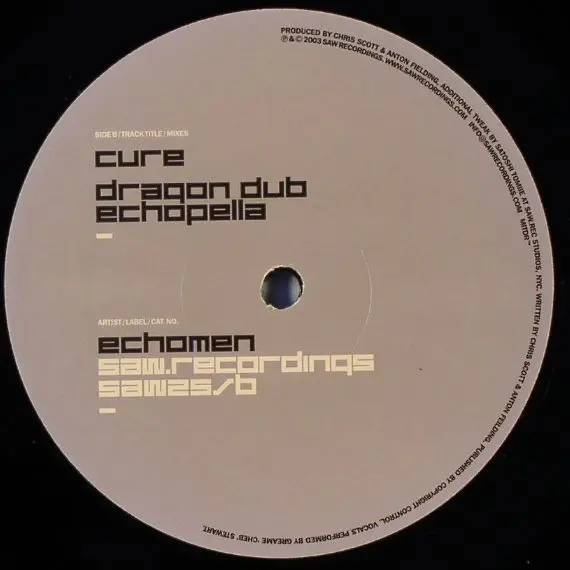 Echomen - Cure, Electronic, Progressive House, 2003 - Saw Recordings, US, Vinyl 1x 12", 33 ⅓ RPM