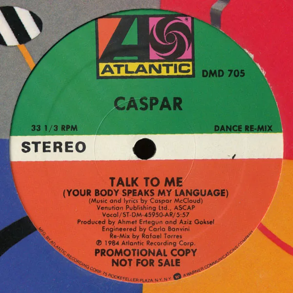 Album cover for Talk To Me (Your Body Speaks My Language) by Caspar McCloud