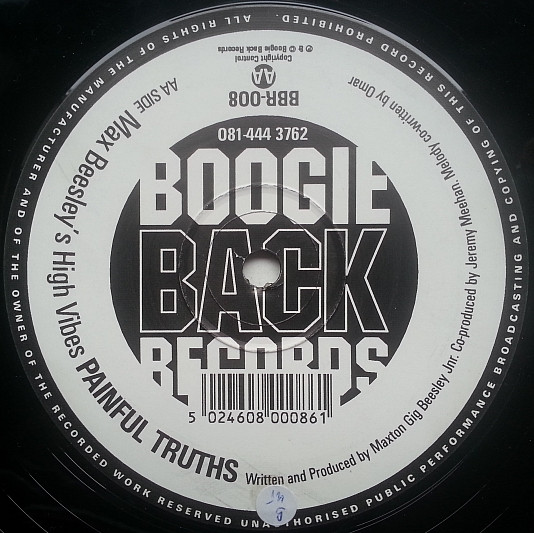 Max Beesley's High Vibes - Night Daze / Painful Truths, Electronic, Acid Jazz, Jazzdance, 1993 - Boogie Back Records, UK, Vin