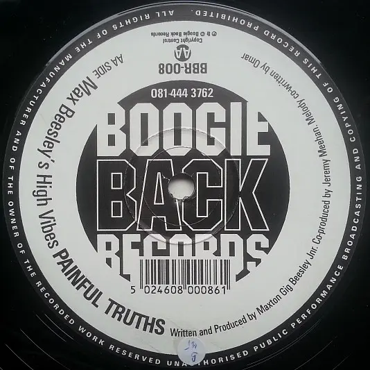 Max Beesley's High Vibes - Night Daze / Painful Truths, Electronic, Acid Jazz, Jazzdance, 1993 - Boogie Back Records, UK, Vin