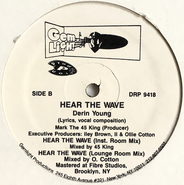 Derin Young - Hear The Wave, Hip Hop, Neo Soul, RnB/Swing, 1994 - Gem Light, US, Vinyl 1x 12"