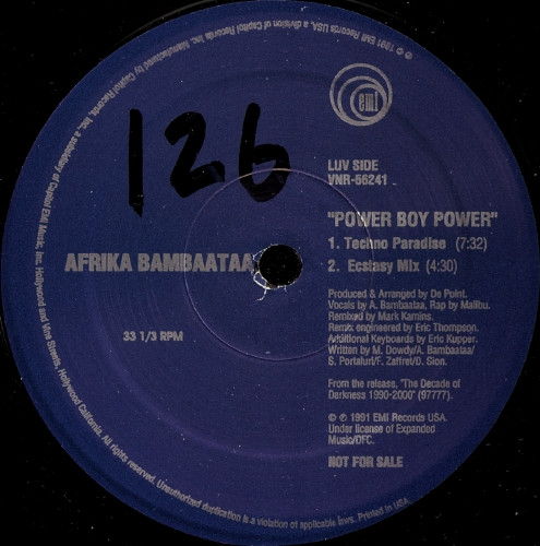 Album cover for Power Boy Power by Afrika Bambaataa