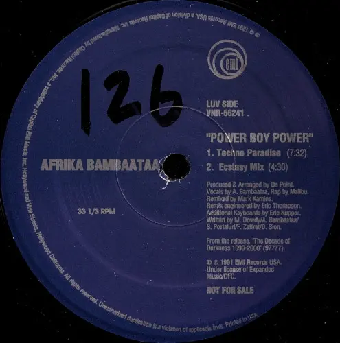 Album cover for Power Boy Power by Afrika Bambaataa