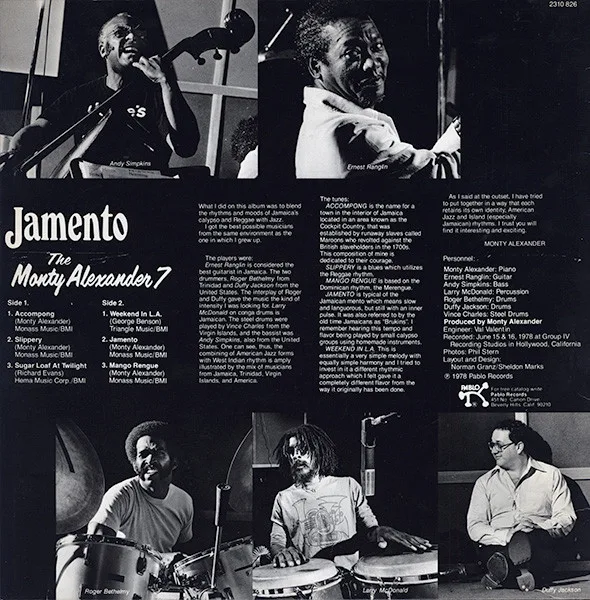 Album cover for Jamento by Monty Alexander 7, The
