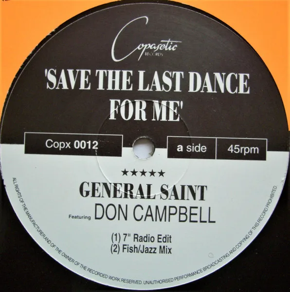 Album cover for Save The Last Dance For Me by General Saint Featuring Don Campbell