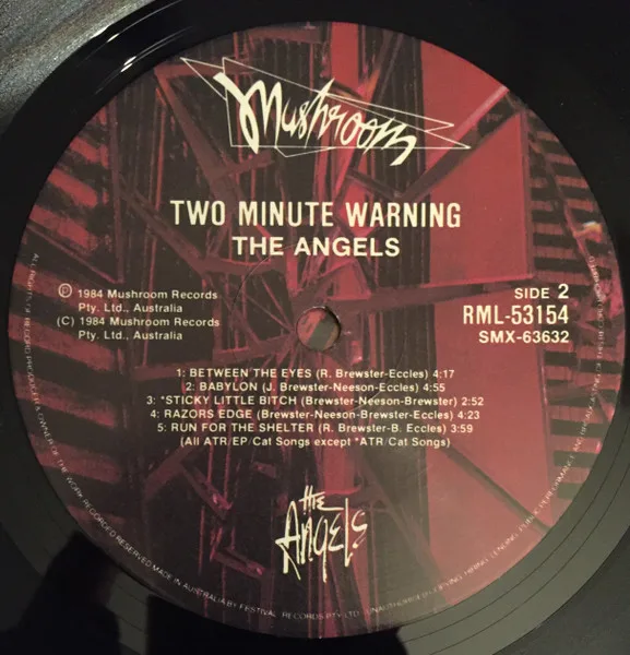 Album cover for Two Minute Warning by Angels, The