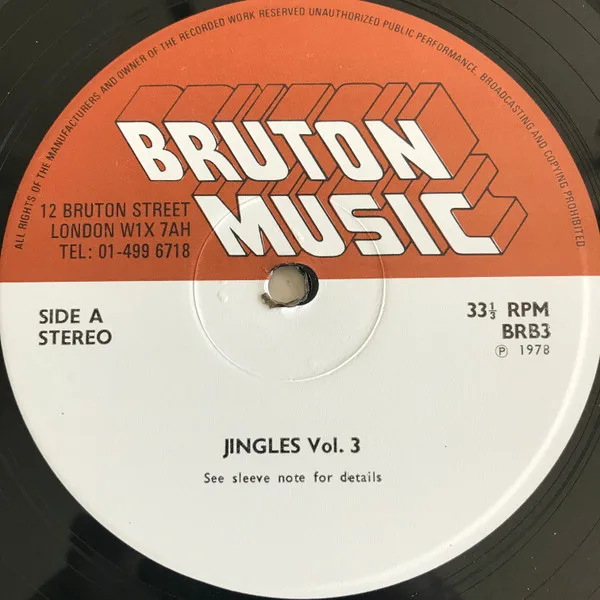 Album cover for Jingles Volume Three by Various