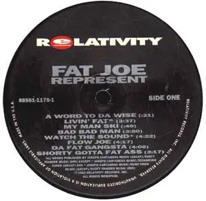 Fat Joe - Represent, Hip Hop, 1993 - Relativity, US, Vinyl 1x LP, Album