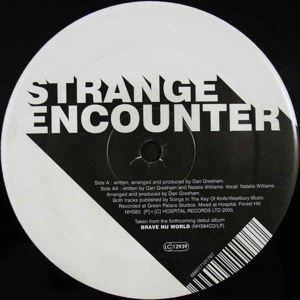 Nu:Tone - Three Bags Full / Strange Encounter, Electronic, Drum n Bass, 2005 - Hospital Records, UK, Vinyl 1x 12", 45 RPM